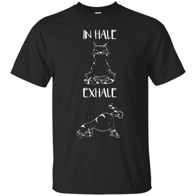 Yoga Cat Inhale Exhale-T-Shirt & Hoodie-Classic T-Shirt-Black