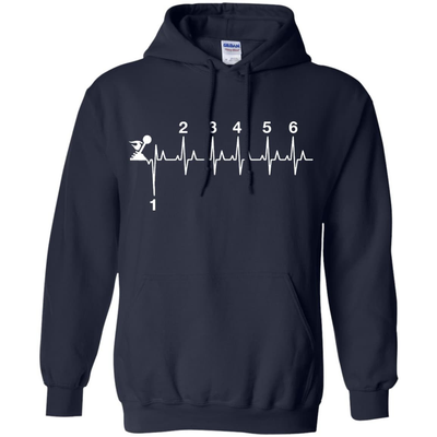 Heartbeat Gear Shifting-T-Shirt & Hoodie-Pullover Hoodie-Navy