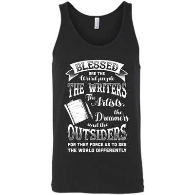 Blessed Are The Weird People The Writers-T-Shirt & Hoodie-Unisex Tank-Black