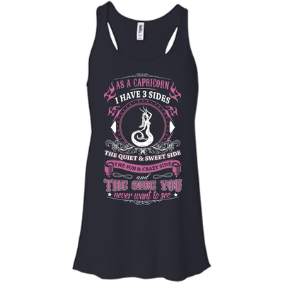 As A Capricorn I Have 3 Sides-T-Shirt & Hoodie-Women's Flowy Racerback Tank-Midnight