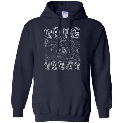 Trig Or Treat Math-T-Shirt & Hoodie-Pullover Hoodie-Navy