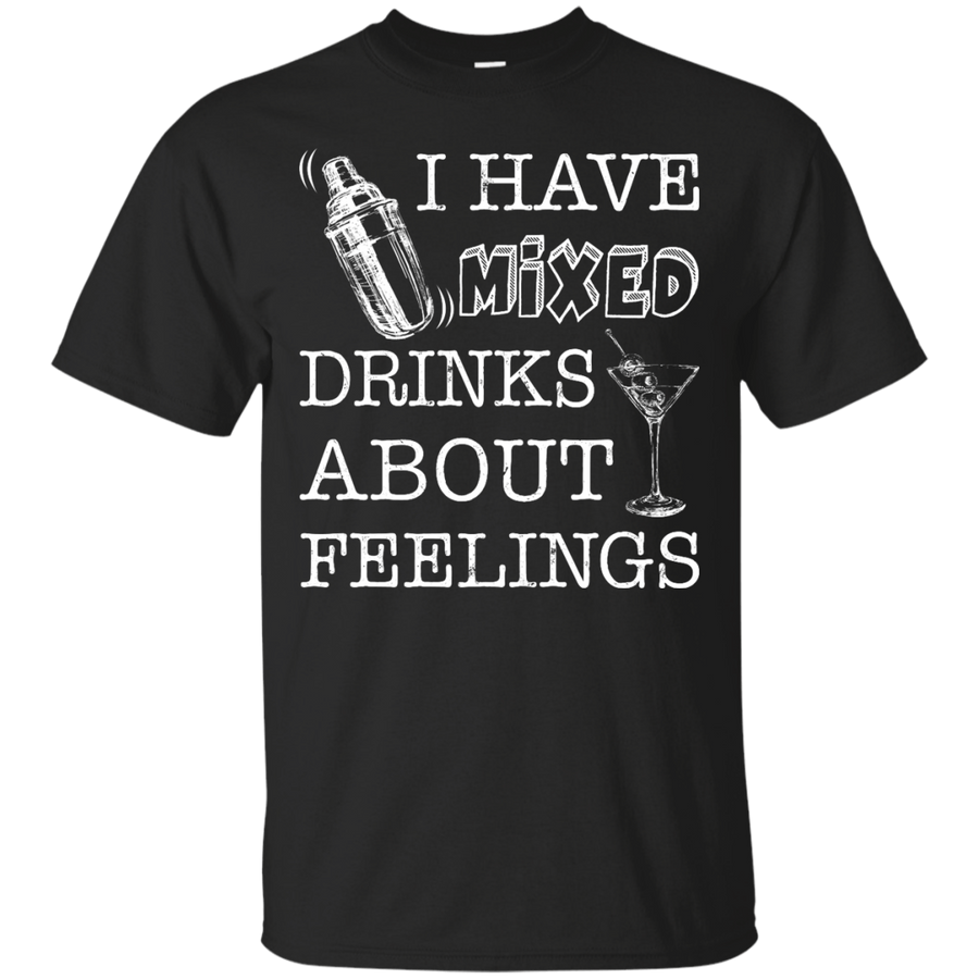 I Have Mixed Drinks About Feelings-T-Shirt & Hoodie-Classic T-Shirt-Black