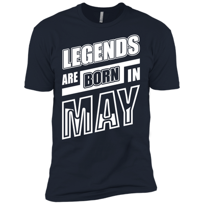 Legends are born in MAY-T-Shirt & Hoodie-Premium T-Shirt-Midnight Navy