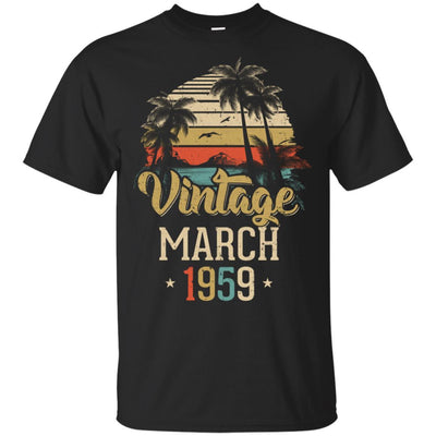 Retro Classic Vintage March 1959 62th Birthday Gift-T-Shirt & Hoodie-Classic T-Shirt-Black