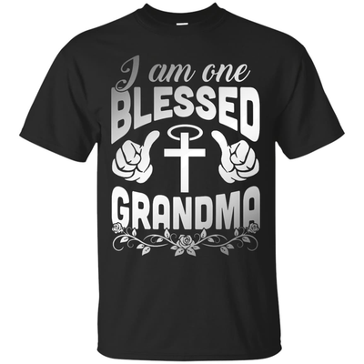 I Am One Blessed Grandma-T-Shirt & Hoodie-Classic T-Shirt-Black
