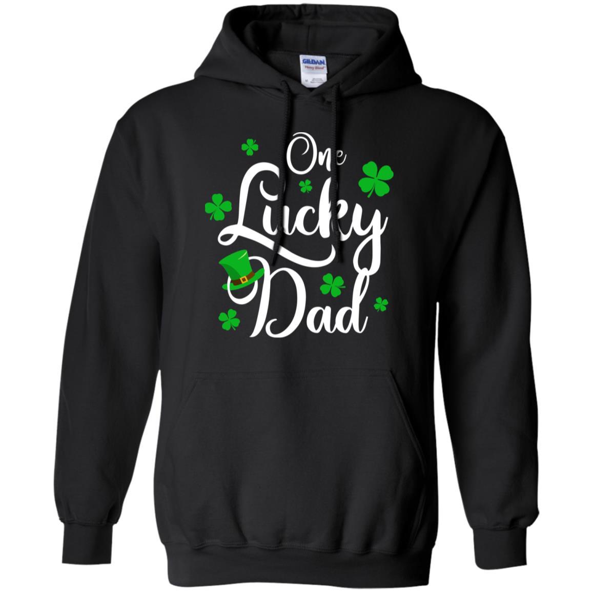 One Lucky Dad St Patricks Day For Daddy-T-Shirt & Hoodie-Pullover Hoodie-Black