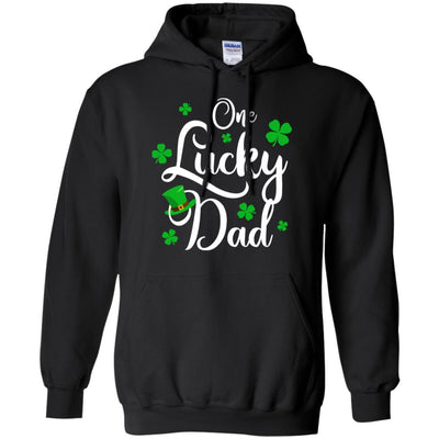One Lucky Dad St Patricks Day For Daddy-T-Shirt & Hoodie-Pullover Hoodie-Black