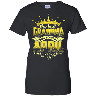 The Best Grandma Was Born In April-T-Shirt & Hoodie-Women's T-Shirt-Black