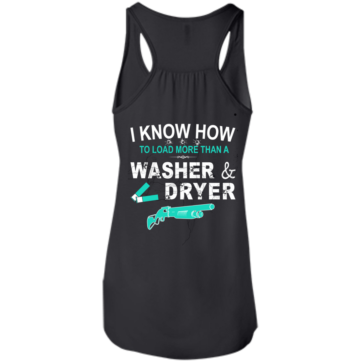 More Than A Washer and Dryer-T-Shirt & Hoodie-Women's Flowy Racerback Tank-Black