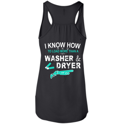 More Than A Washer and Dryer-T-Shirt & Hoodie-Women's Flowy Racerback Tank-Black