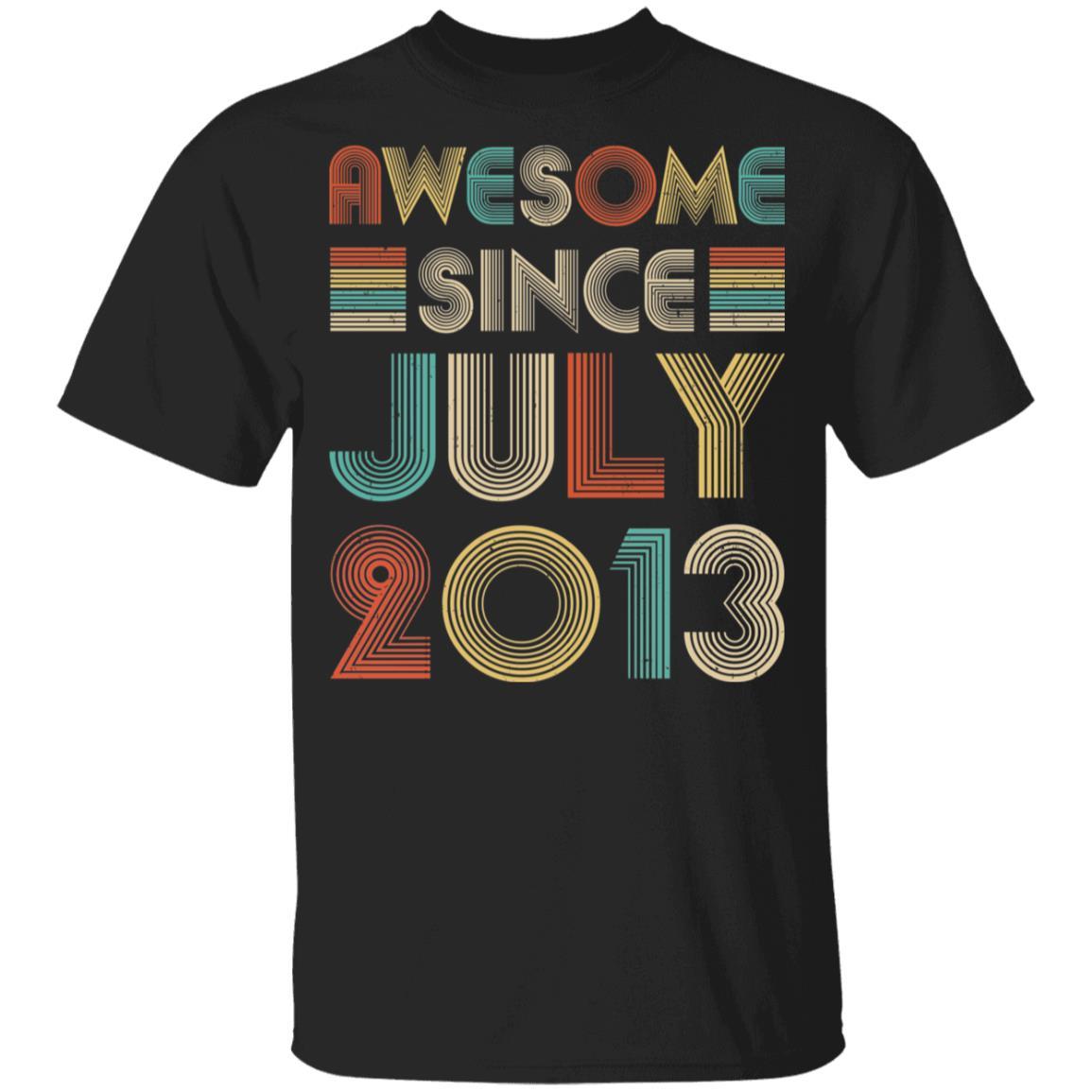 Awesome Since July 2013 Vintage 9th Birthday Gifts Youth