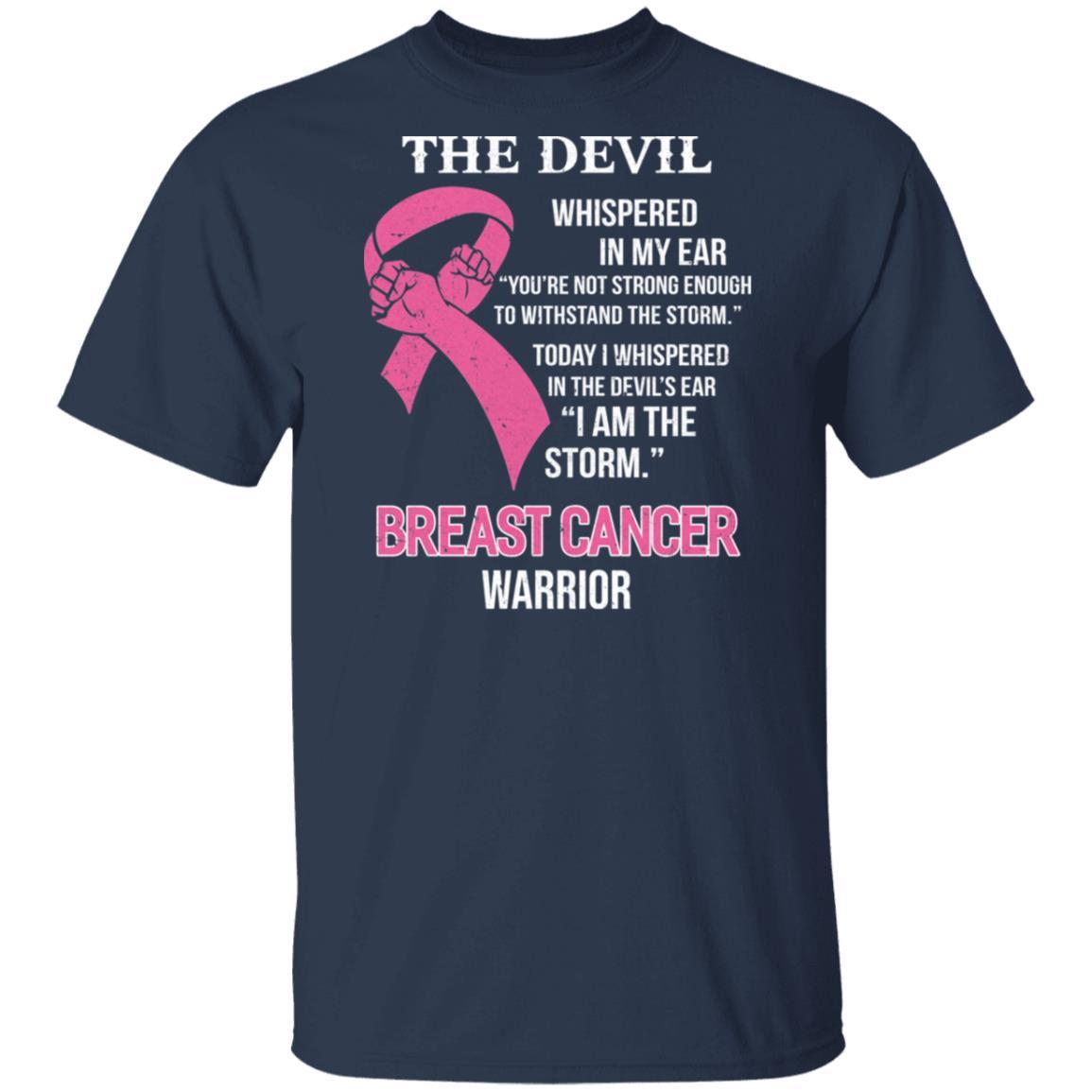I Am The Storm Support Breast Cancer Awareness-T-Shirt & Hoodie-Classic T-Shirt-Navy