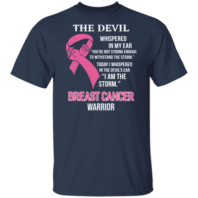 I Am The Storm Support Breast Cancer Awareness-T-Shirt & Hoodie-Classic T-Shirt-Navy