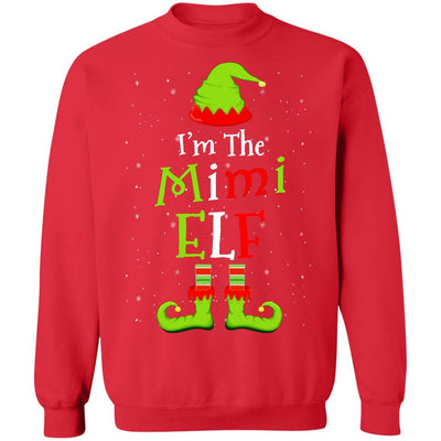 I'm The Mimi Elf Family Matching Funny Christmas Group Gift-T-Shirt & Sweatshirt-Crewneck Sweatshirt-Red