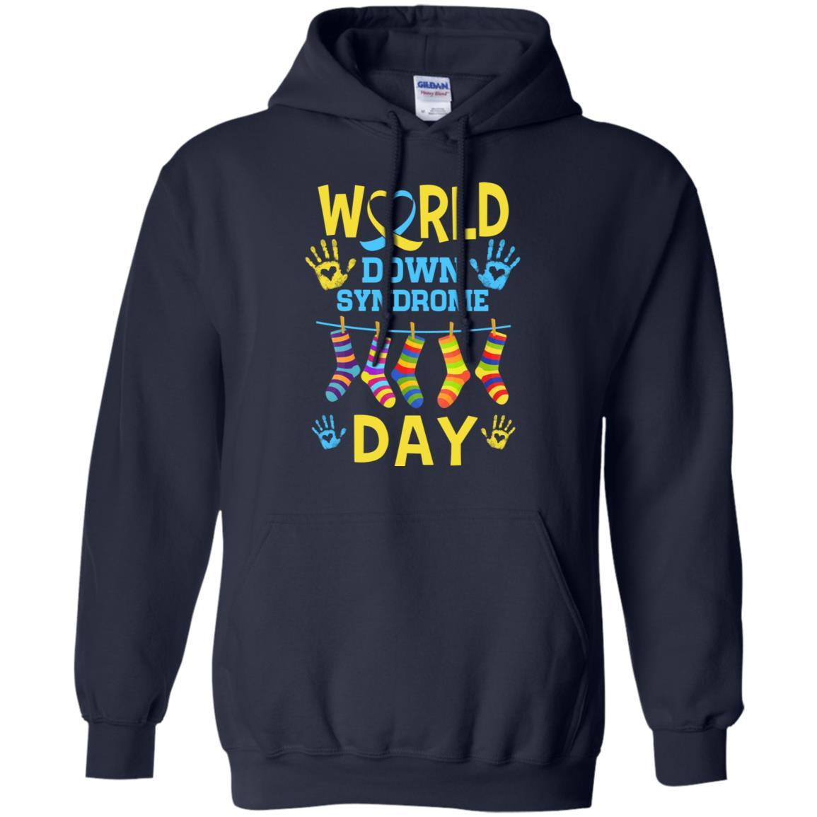 World Down Syndrome Day Gifts Dad Mom Kids Socks-T-Shirt & Hoodie-Pullover Hoodie-Navy