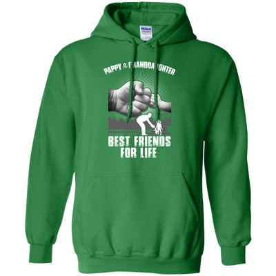 Pappy And Granddaughter Best Friends For Life-T-Shirt & Sweatshirt-Pullover Hoodie-Irish Green