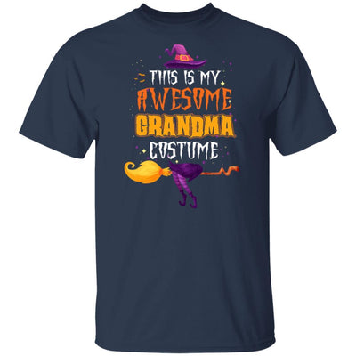 Halloween This Is My Awesome Grandma Costume-T-Shirt & Hoodie-Classic T-Shirt-Navy