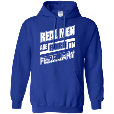 Real Men Are Born In February-T-Shirt & Hoodie-Pullover Hoodie-Royal
