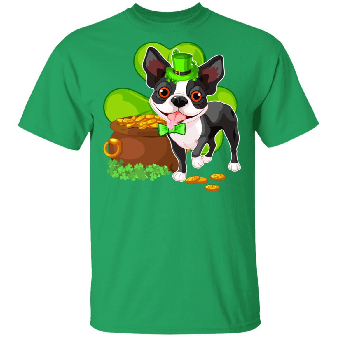 Boston St Patrick's Day Irish Dog Lover Funny Gifts-T-Shirt & Hoodie-Classic T-Shirt-Irish Green