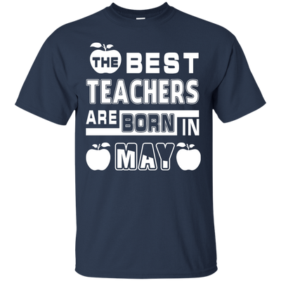 The Best Teachers Are Born In May-T-Shirt & Hoodie-Classic T-Shirt-Navy