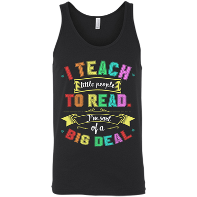 I Teach Little People To Read-T-Shirt & Hoodie-Unisex Tank-Black