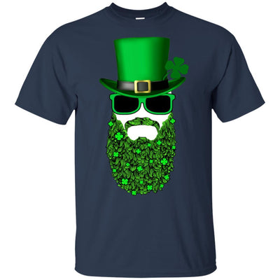 Bearded Man Moustache Leprechauns St Patrick's Day-T-Shirt & Hoodie-Classic T-Shirt-Navy