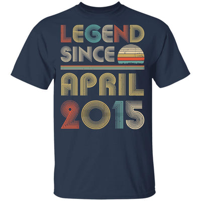 Legend Since April 2015 Vintage 6th Birthday Gifts Youth-Youth Shirt-Youth T-Shirt-Navy