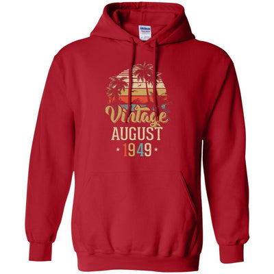 Retro Classic Vintage August 1949 72th Birthday Gift-T-Shirt & Hoodie-Pullover Hoodie-Red
