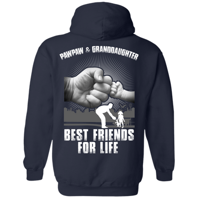 Pawpaw And Granddaughter Best Friends For Life-T-Shirt & Hoodie-Pullover Hoodie-Navy
