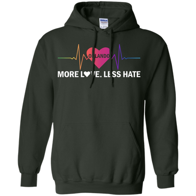 More Love Less Hate - Orlando-T-Shirt & Hoodie-Pullover Hoodie-Forest Green