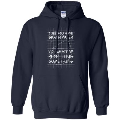 I See You Have Graph Paper-T-Shirt & Hoodie-Pullover Hoodie-Navy