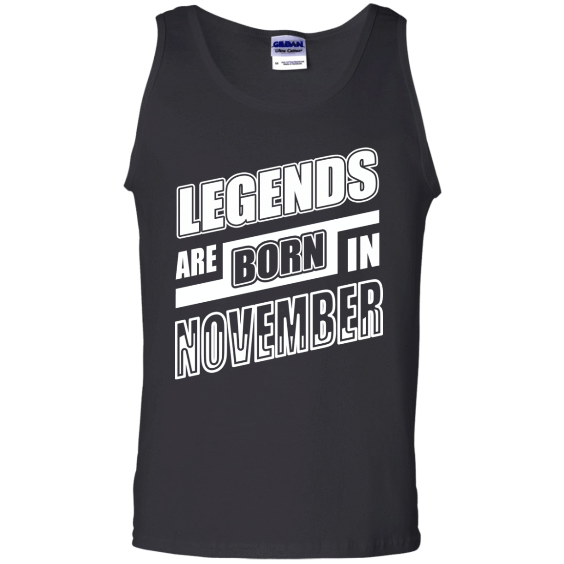 Legends are born in NOVEMBER-T-Shirt & Hoodie-Unisex Tank-Black