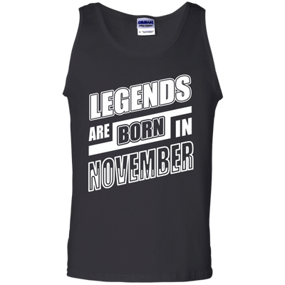 Legends are born in NOVEMBER-T-Shirt & Hoodie-Unisex Tank-Black