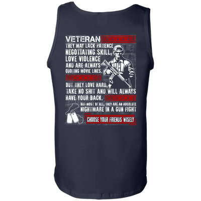 Veteran They May Lack Patience-T-Shirt & Hoodie-Unisex Tank-Navy
