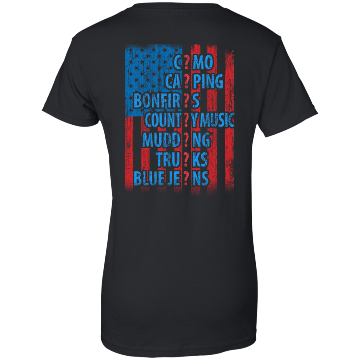 I LOVE AMERICAN COUNTRY-T-Shirt & Hoodie-Women's T-Shirt-Black