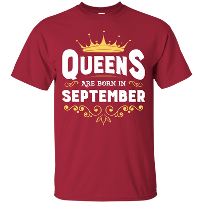 Queens Are Born In September-T-Shirt & Hoodie-Classic T-Shirt-Cardinal