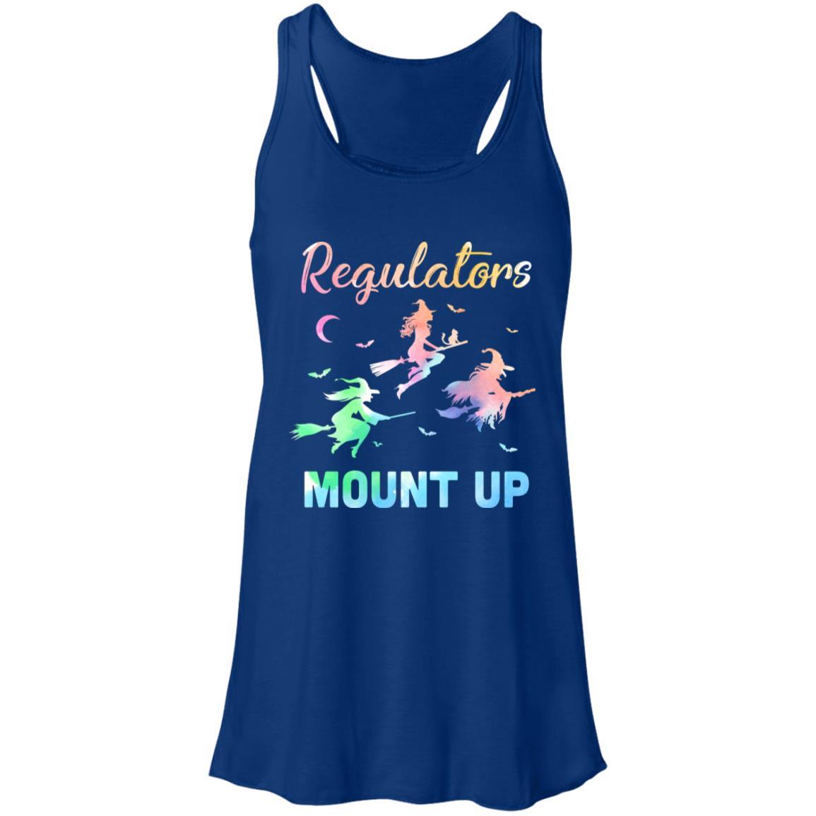 Regulators Mount Up Funny Halloween Witch For Women-T-Shirt & Tank Top-Women's Flowy Racerback Tank-True Royal