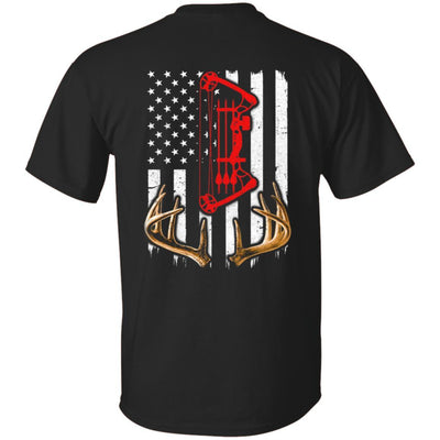 Deer Hunting US Flag Deer Hunter-T-Shirt & Hoodie-Classic T-Shirt-Black