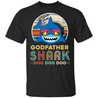 Retro Vintage Godfather Shark Doo Doo Doo-T-Shirt & Hoodie-Classic T-Shirt-Black