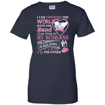 I Can Conquer The World With One Hand-T-Shirt & Hoodie-Women's T-Shirt-Navy