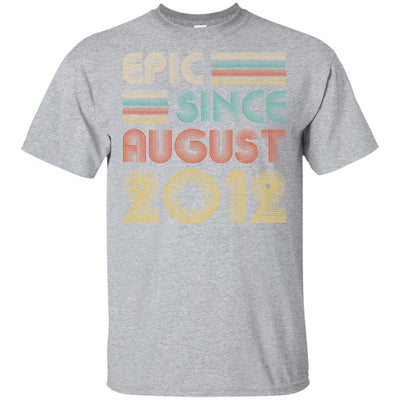 Epic Since August 2012 9th Birthday Gift 9 Yrs Old-T-Shirt & Hoodie-Classic T-Shirt-Sport Grey