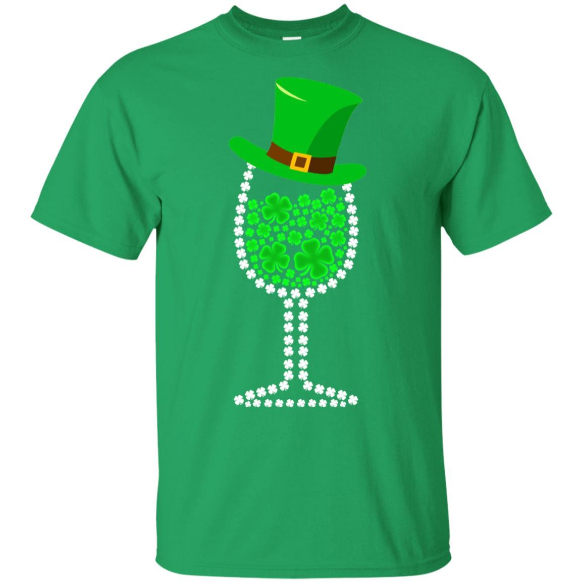 Shamrock Wine Glass Top Hat St Patrick's Day Gift-T-Shirt & Hoodie-Classic T-Shirt-Irish Green