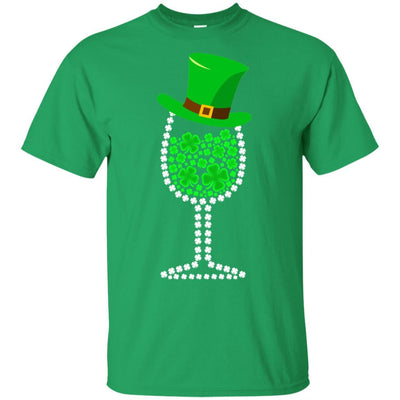Shamrock Wine Glass Top Hat St Patrick's Day Gift-T-Shirt & Hoodie-Classic T-Shirt-Irish Green