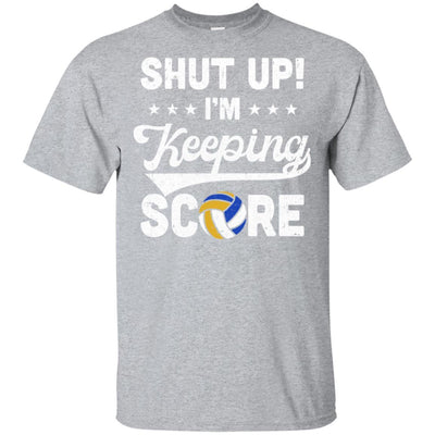 Shut Up I'm Keeping Score Funny Volleyball-T-Shirt & Hoodie-Classic T-Shirt-Sport Grey