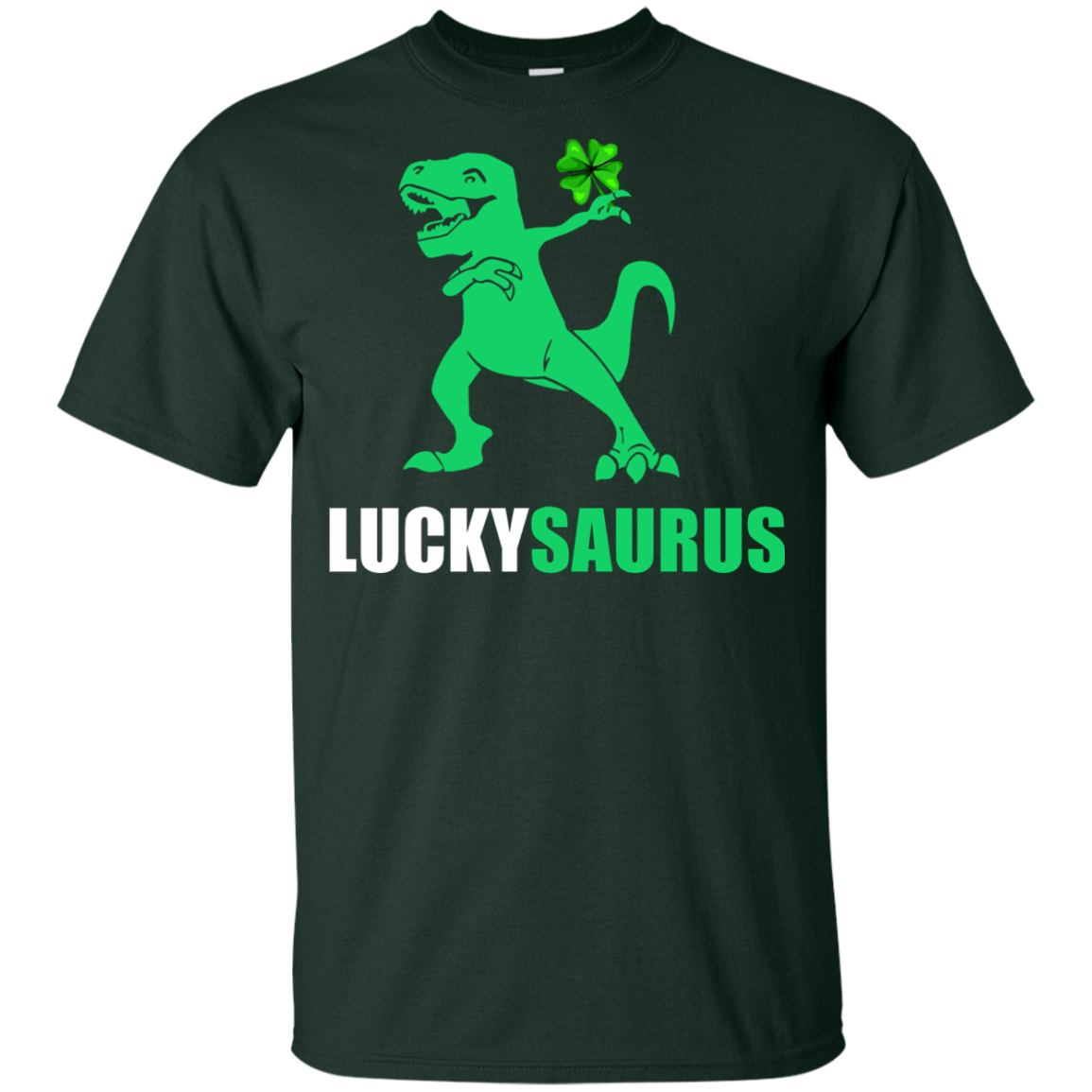 Irish Dinosaur Leprechaun St Patricks Day Luckysaurus Youth-Youth Shirt-Youth T-Shirt-Forest