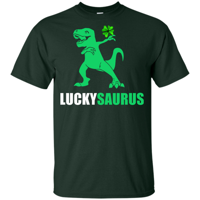 Irish Dinosaur Leprechaun St Patricks Day Luckysaurus Youth-Youth Shirt-Youth T-Shirt-Forest