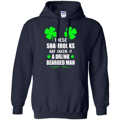 These Shamrocks Are Taken By A Drunk Bearded St Patrick Day-T-Shirt & Tank Top-Pullover Hoodie-Navy