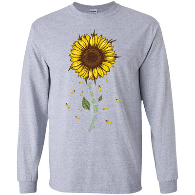 You Are My Little Sunshine Sunflower-T-Shirt & Hoodie-Long Sleeve T-Shirt-Sport Grey