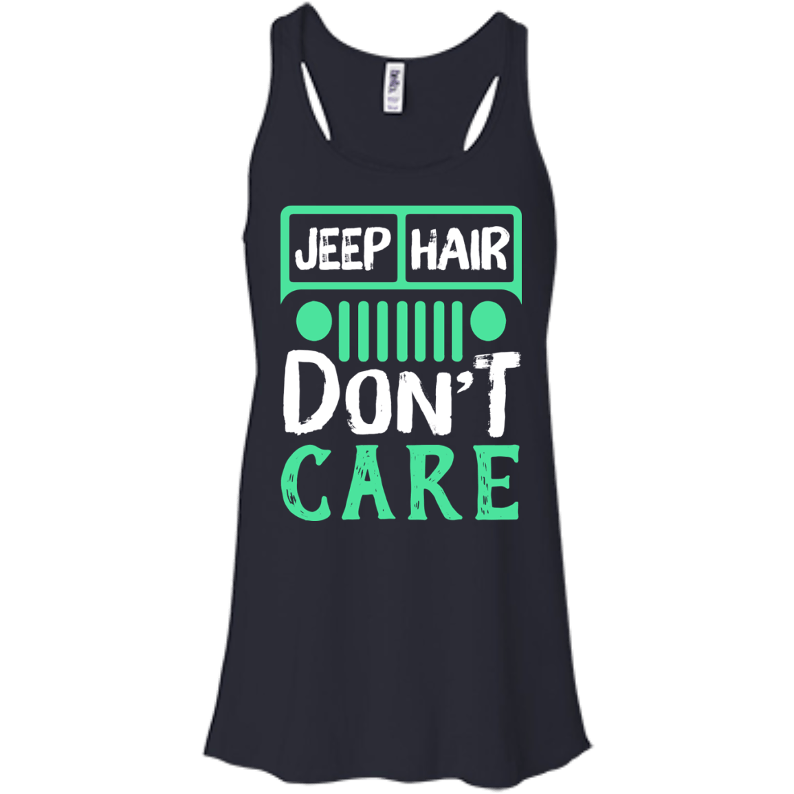 Jeep Hair Don't Care-T-Shirt & Hoodie-Women's Flowy Racerback Tank-Midnight
