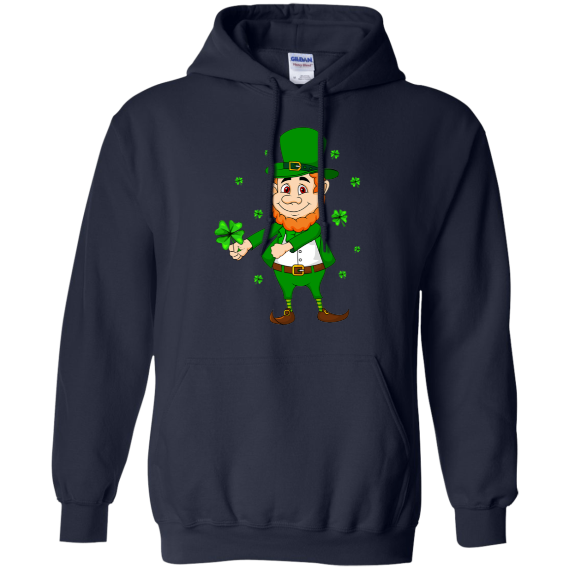 Floss Dance Leprechaun St Patricks Day Flossing-T-Shirt & Hoodie-Pullover Hoodie-Navy
